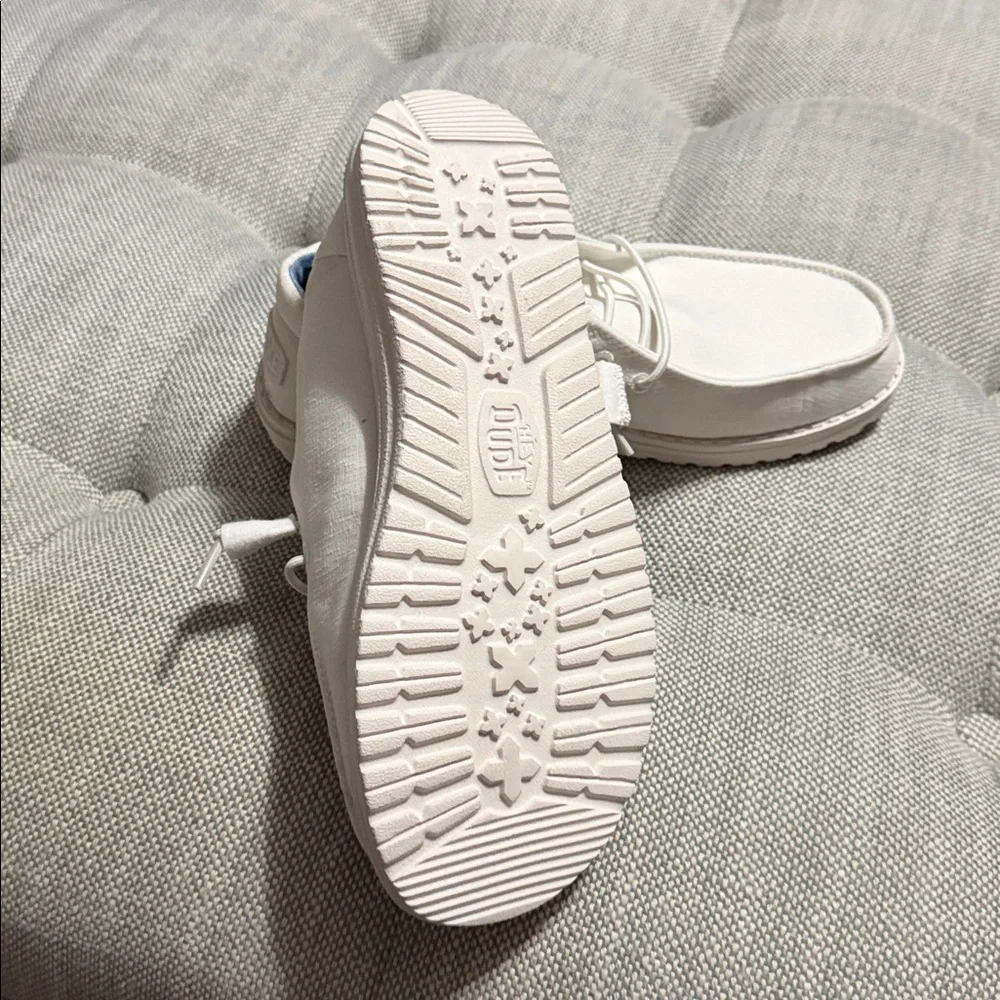 Hey Dude White Slip-On Canvas Sneakers - Picture 3 of 4